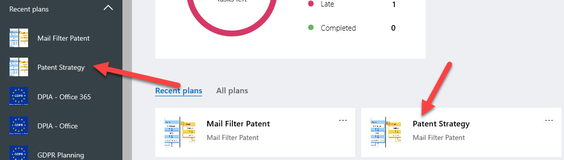 Plans in the Planner hub