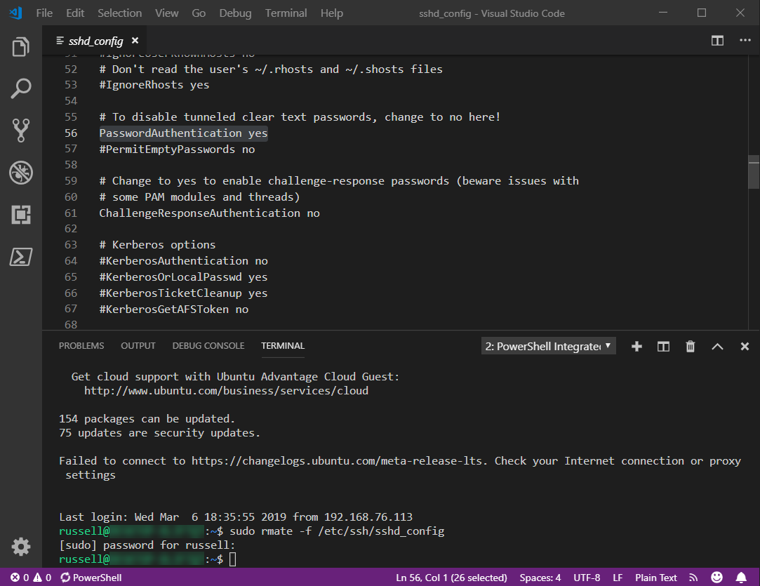 How to Edit Linux Files Remotely in Windows Using Visual Studio Code (Image Credit: Russell Smith)