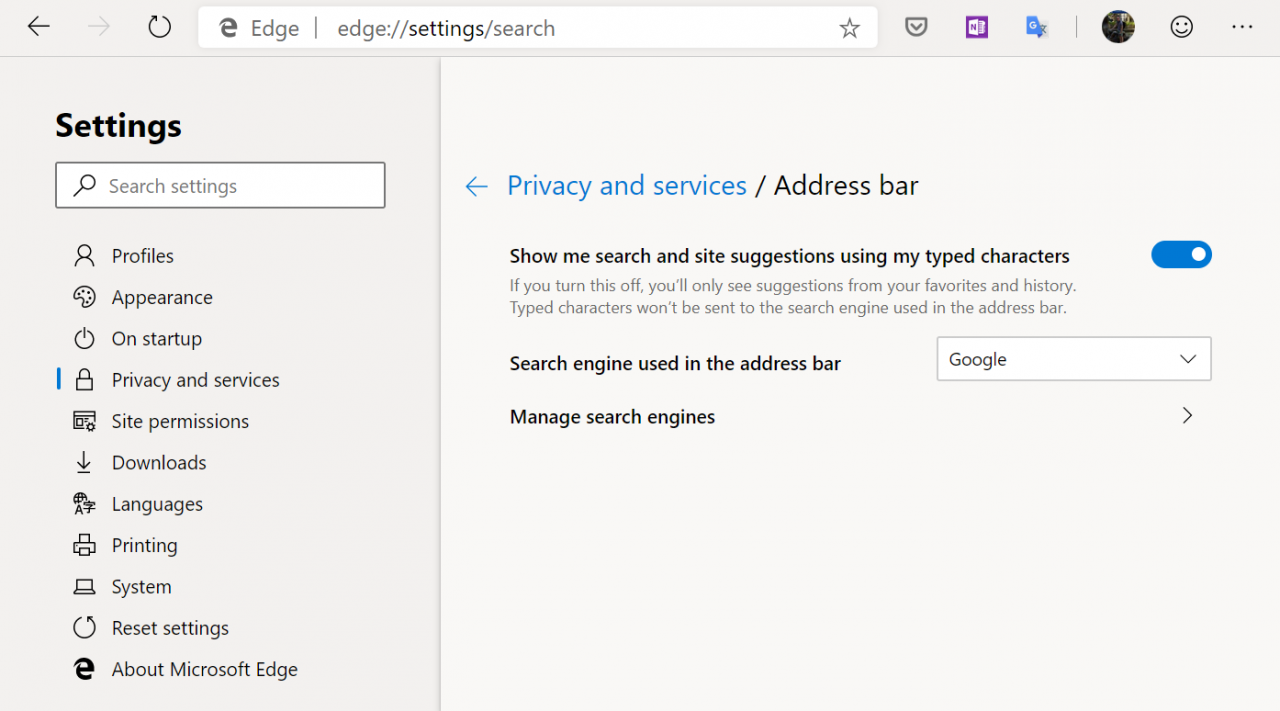Change the Default Search Engine in Chromium-Based Edge (Image Credit: Russell Smith)