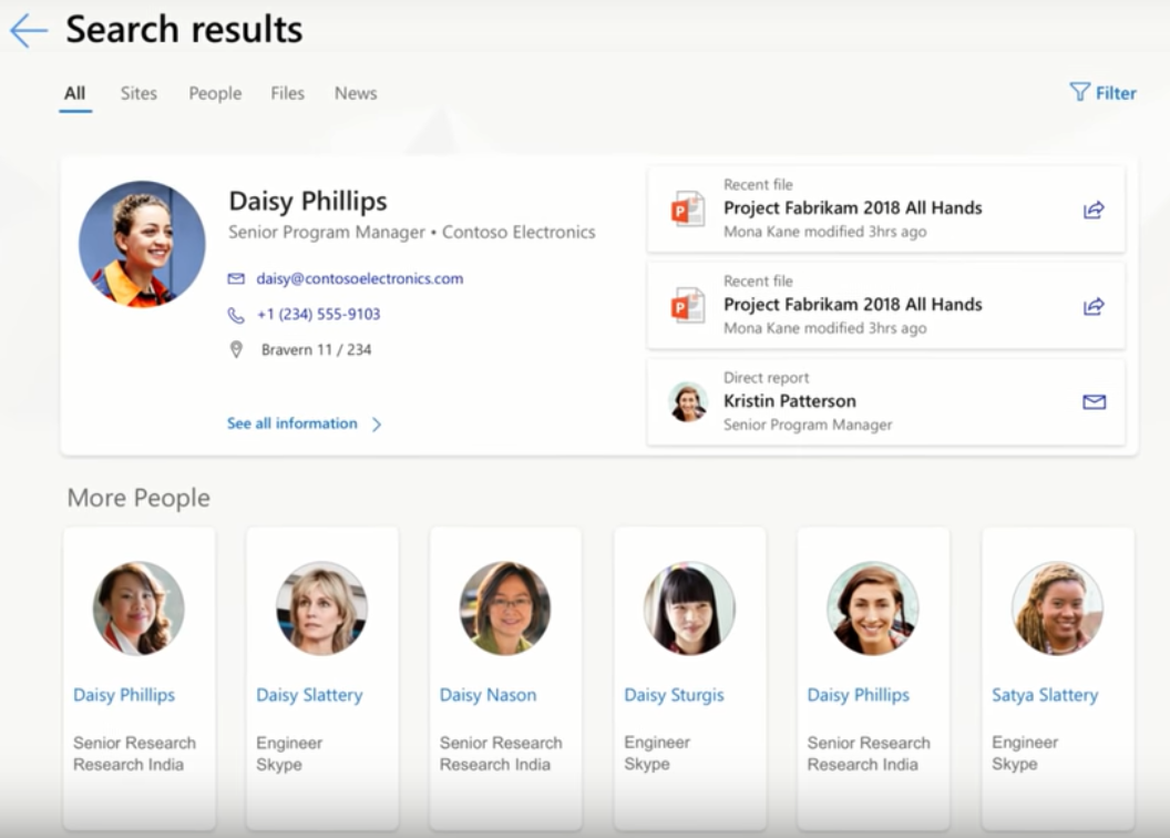 Microsoft Enterprise Search is coming to Windows 10 (Image Credit: Microsoft)