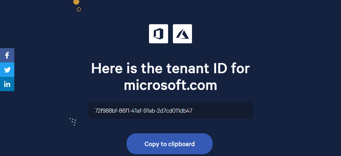 Finding an Office 365 Tenant Identifier