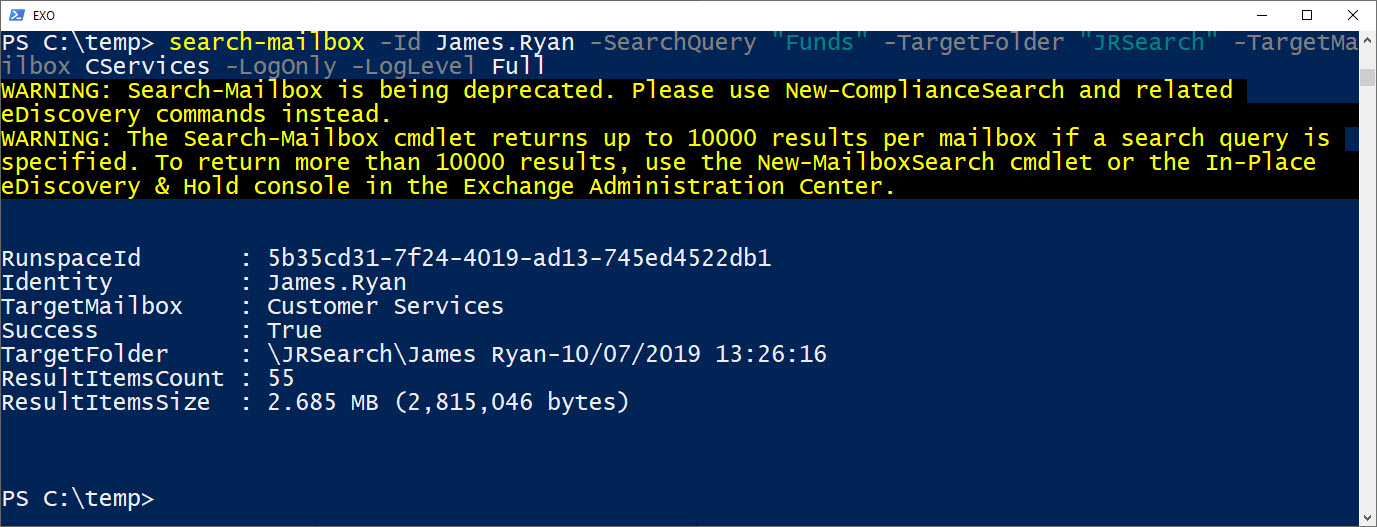 Microsoft Deprecating Exchange Online's Search-Mailbox Cmdlet - Petri IT  Knowledgebase