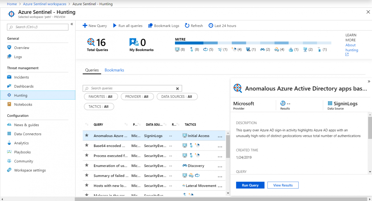 Cloud-Native SIEM and Built-in AI for Analytics with Azure Sentinel (Image Credit: Russell Smith)