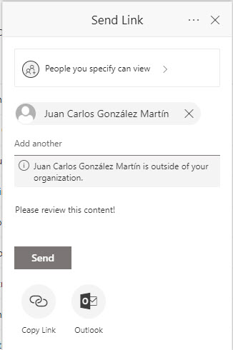 SharePoint Online Sharing Link