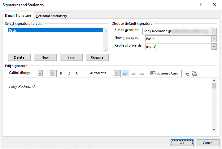 Outlook Signatures