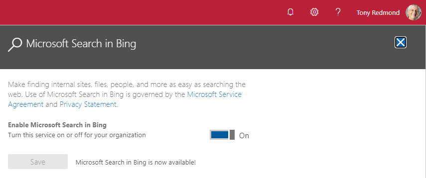 Enabling Microsoft Search by Bing for an Office 365 tenant