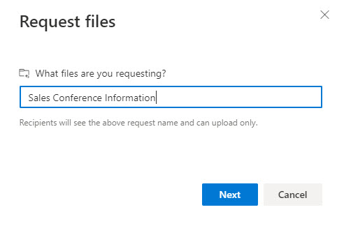 Naming a files request