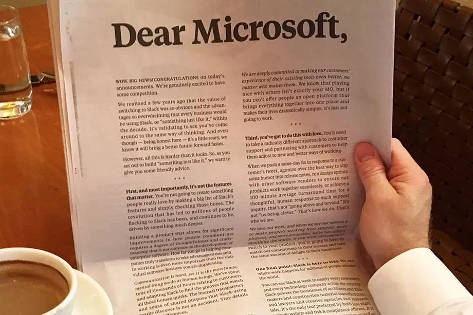 Slack to Microsoft Ad November 2016