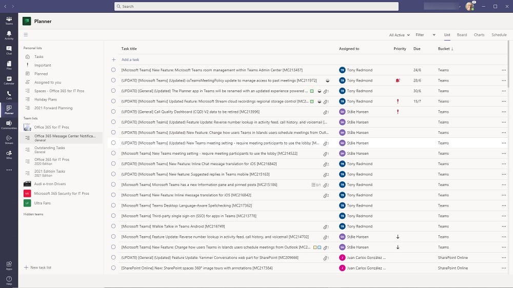 Tasks in Teams June