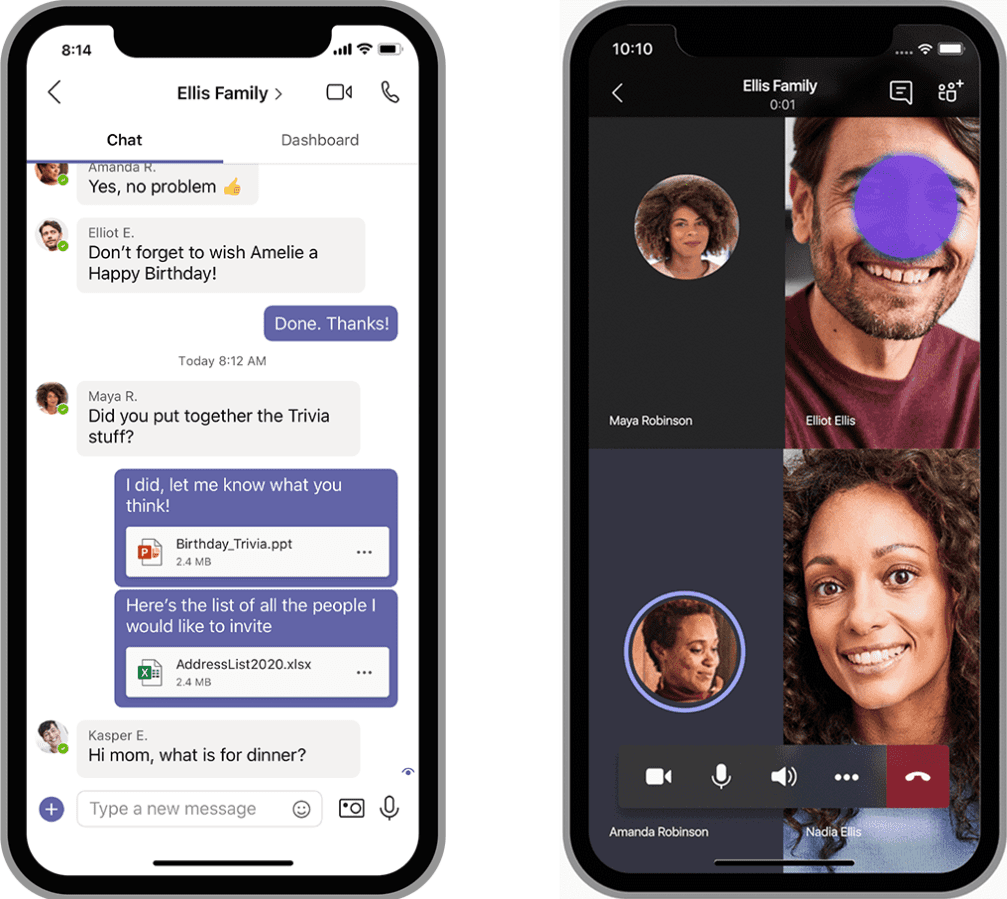 Microsoft Teams app for friends and families