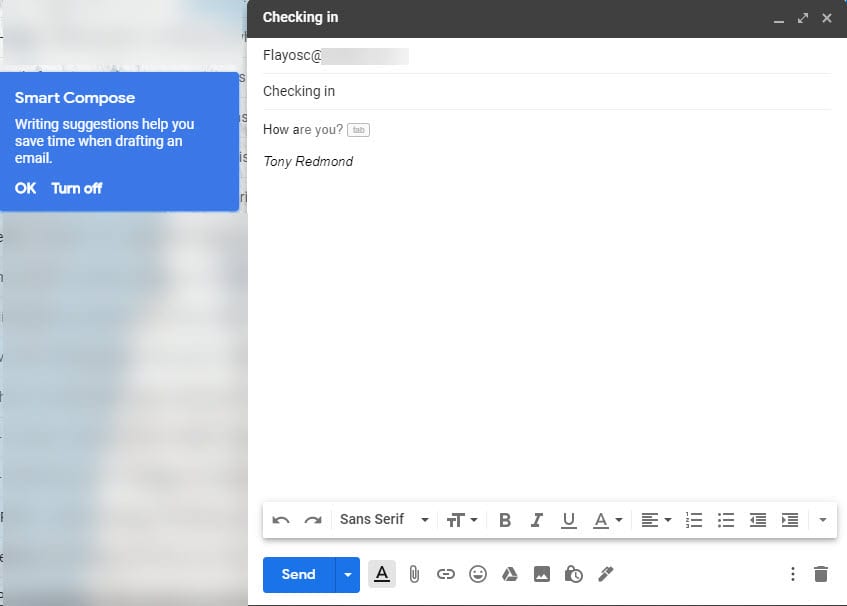 Gmail Smart Compose