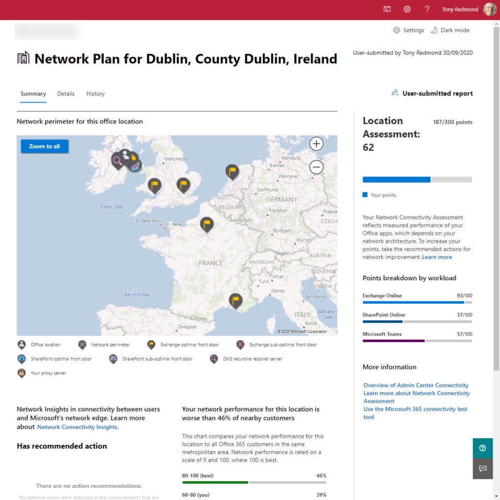 Network Connectivity Results