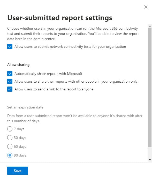 Network Connectivity Settings