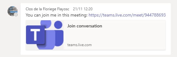 Teams Home Meeting Link