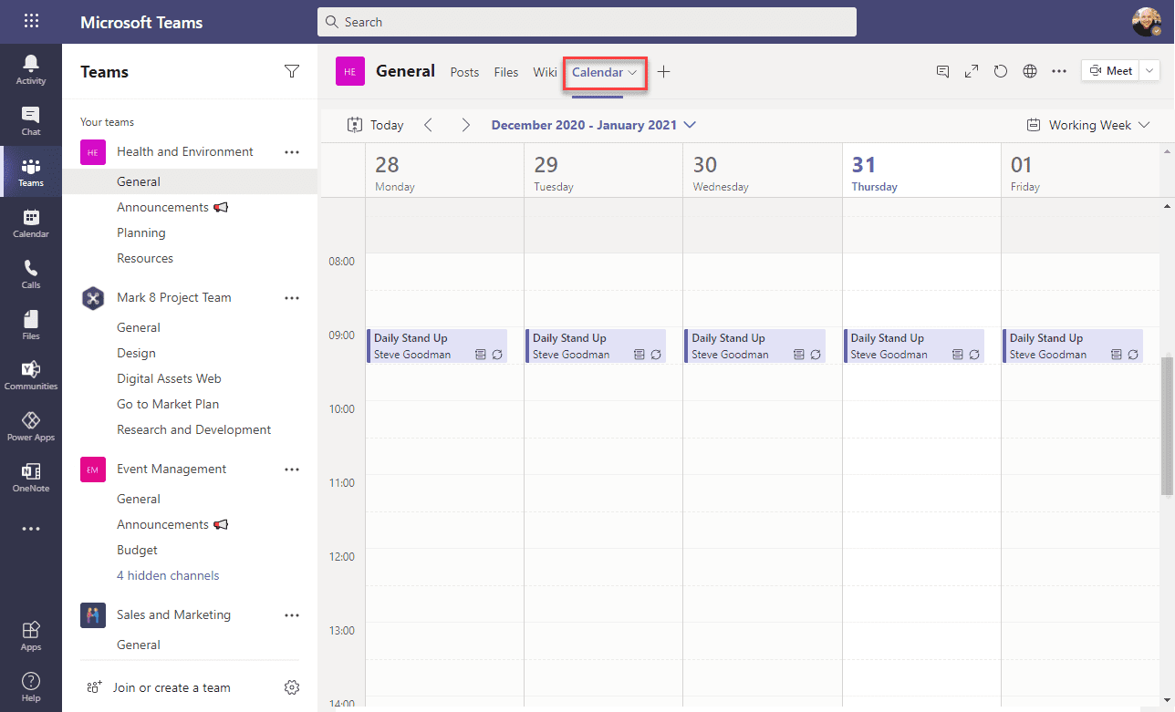 Share A Calendar In Microsoft Teams Heddi Brandie