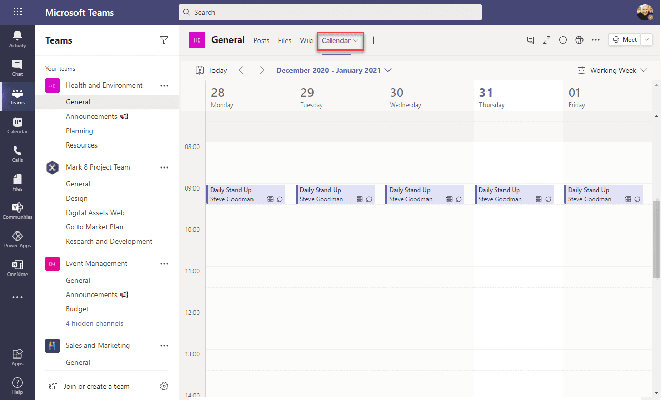 Getting Started with Shared Calendars in Microsoft Teams - Petri IT  Knowledgebase