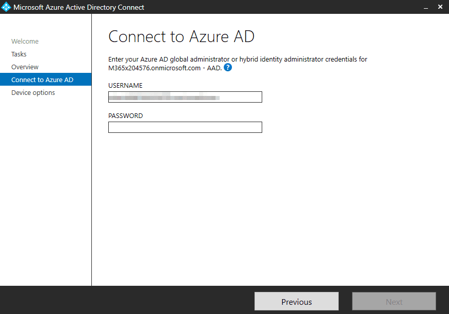 02 azure ad connect connect to azure ad