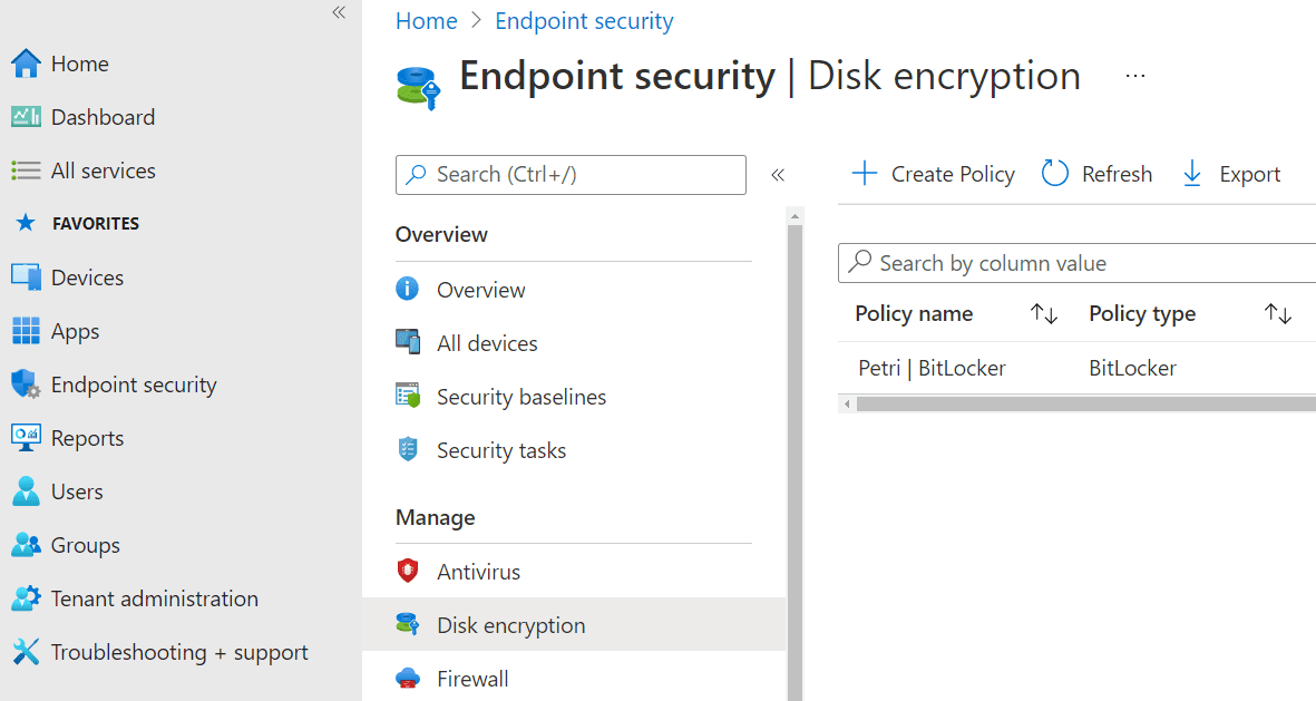 bitlocker endpoint security policy 1