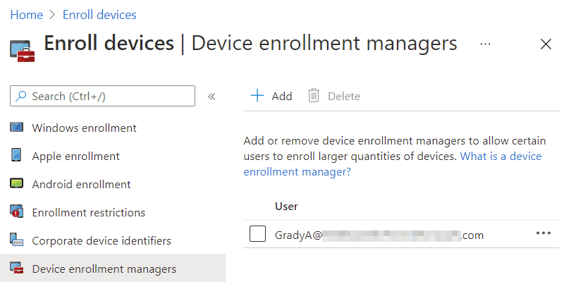 04 device enrollment managers intune