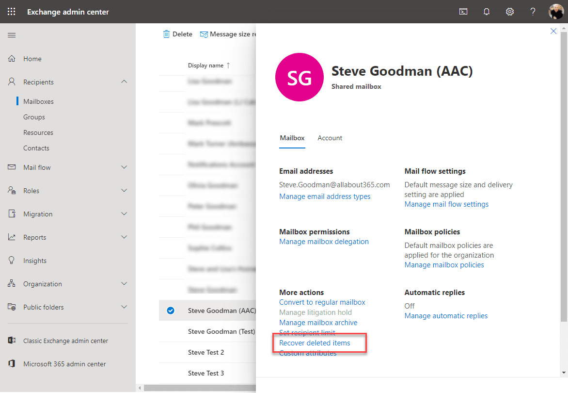 New Exchange Admin Capabilities for Recovery of Deleted Items