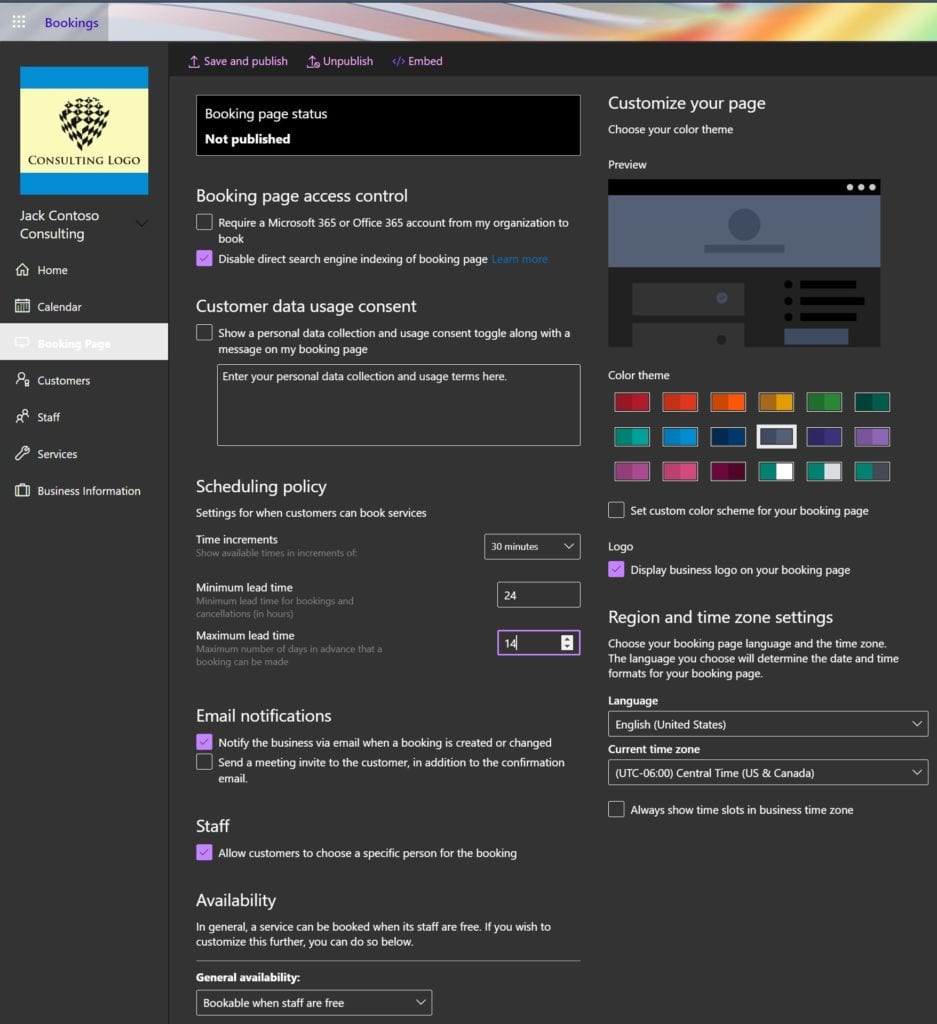 Guide How To Setup A Microsoft Bookings Site Petri IT Knowledgebase