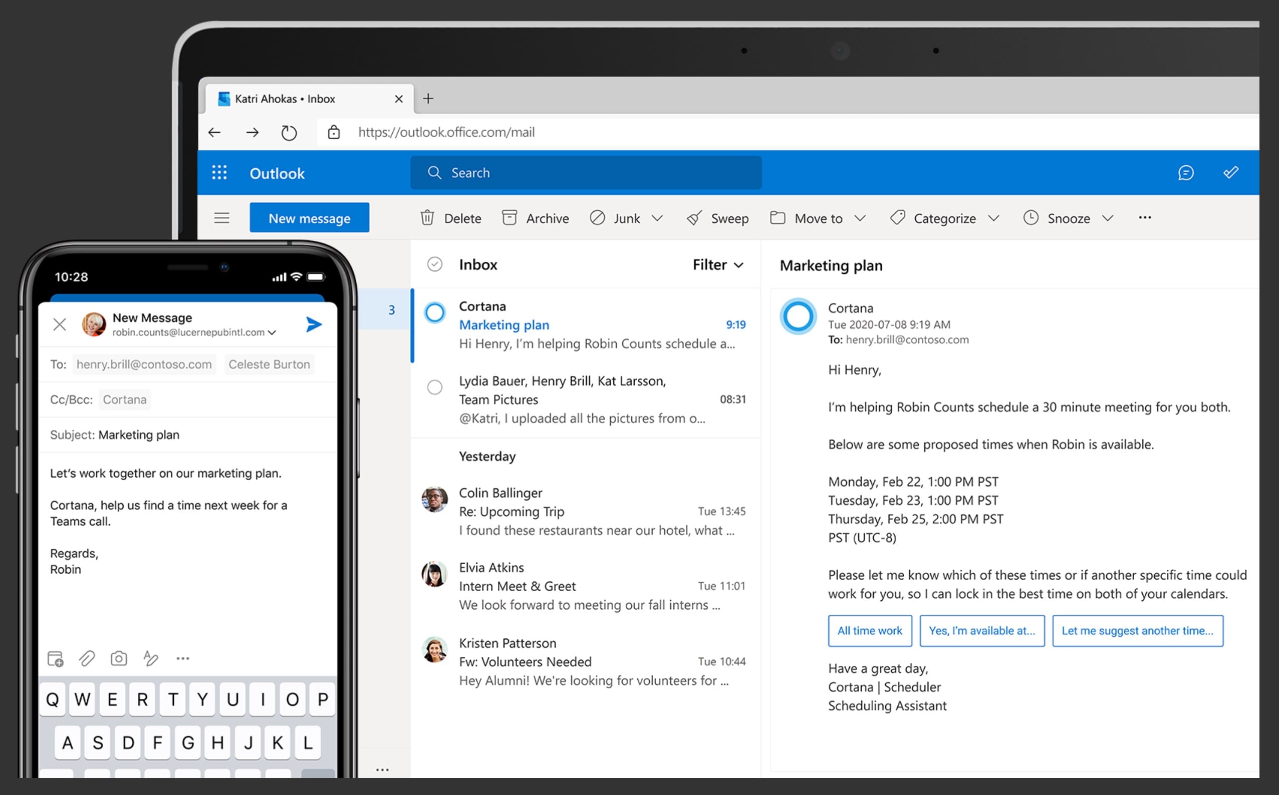 Cortana Email