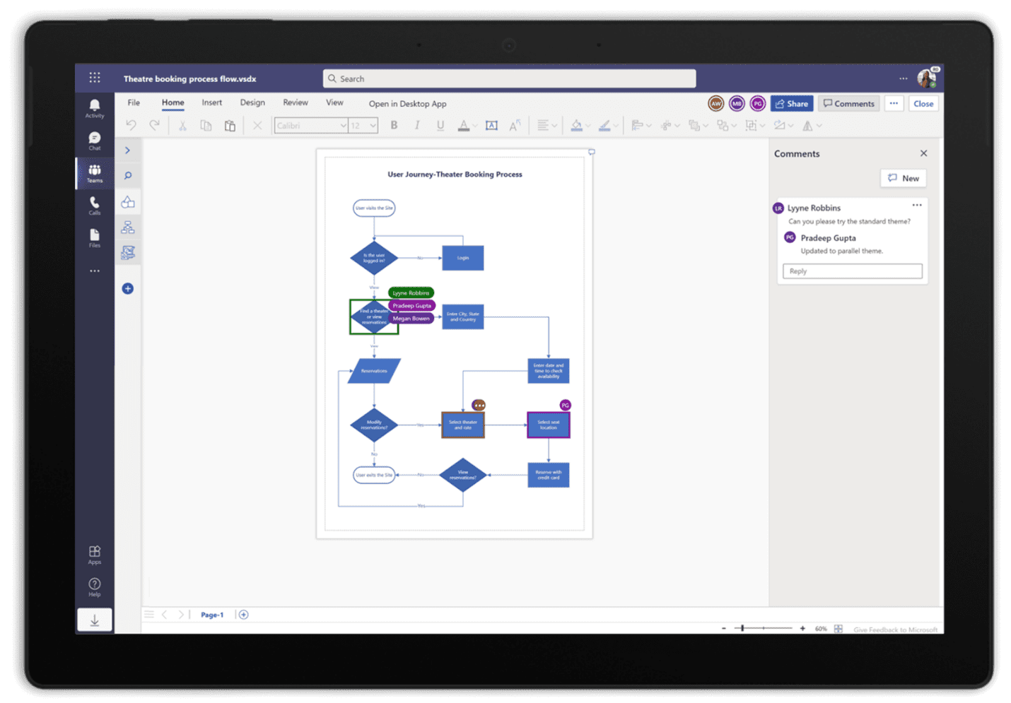 Microsoft Visio Web App in Teams