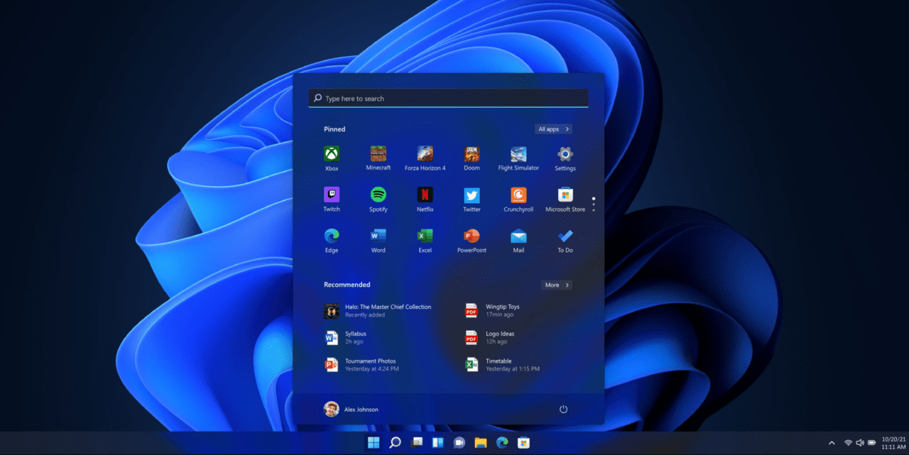 Windows 11 Start menu