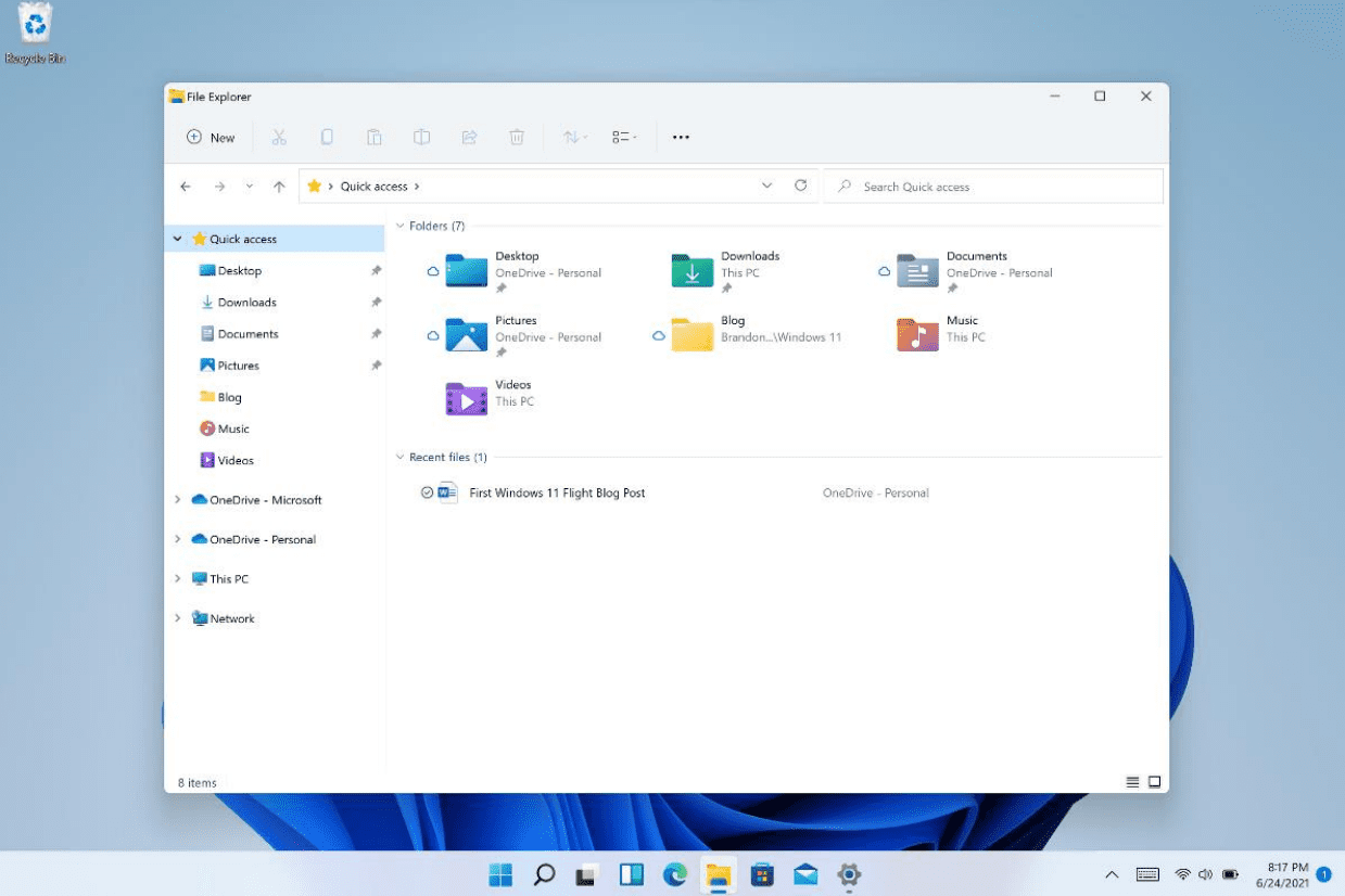 Windows 11 file explorer