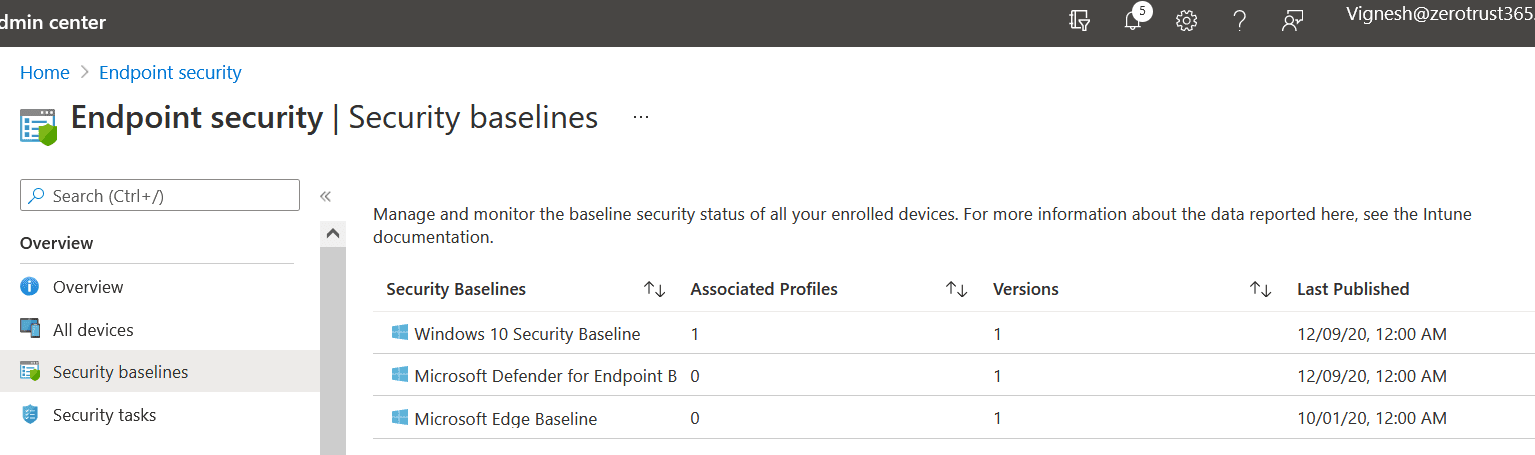 Customize a security baseline in Microsoft Endpoint Manager (Intune)