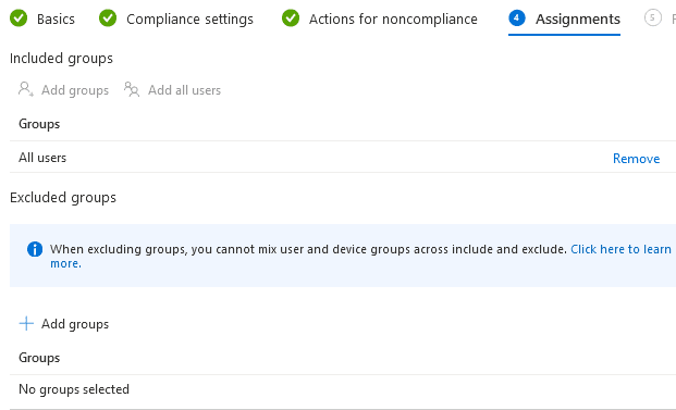 Assign the compliance policy to users.