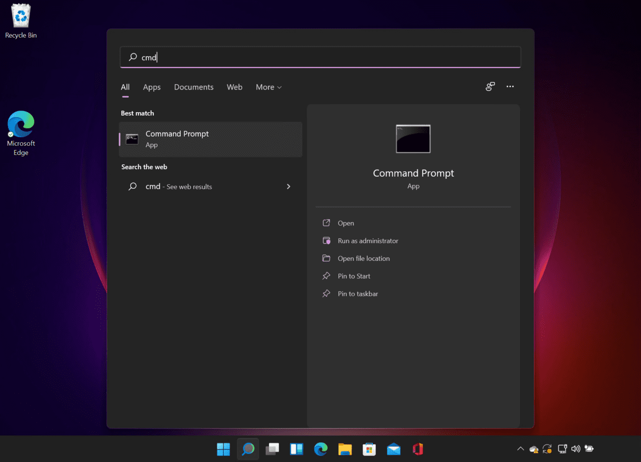 Windows 11 Start menu