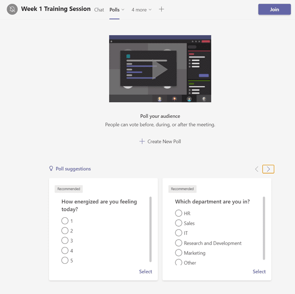 Microsoft Teams Icebreaker Poll