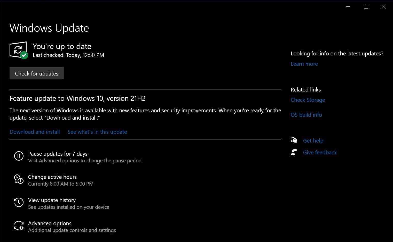 Huh. We're offered the 'Release Preview' build of Windows 10 version 21H2 ??