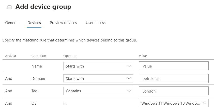 Device groups