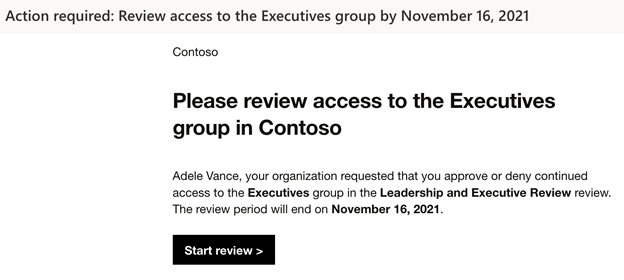 ARs assigned to the access review receive an email notifying them of the AR once the status of the AR is set to "Active."