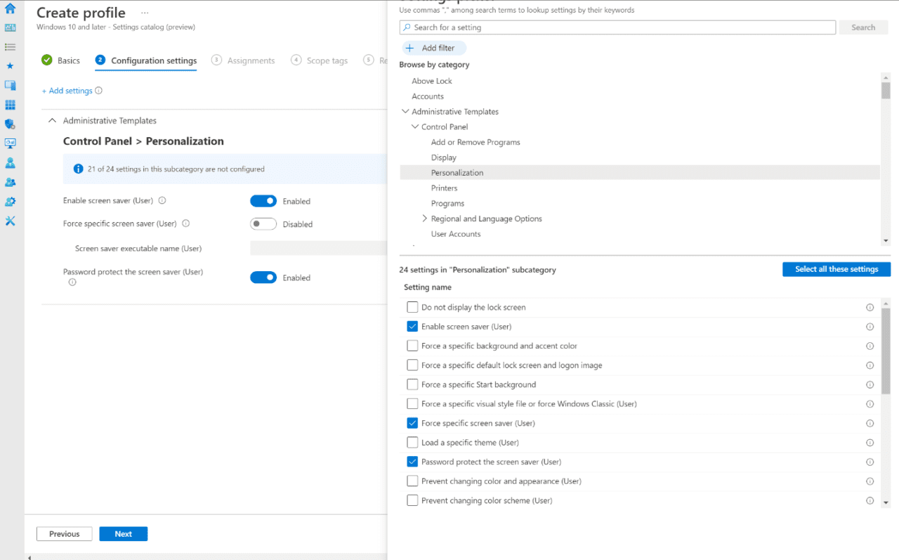 New Mobile Device Management policies from Group Policy