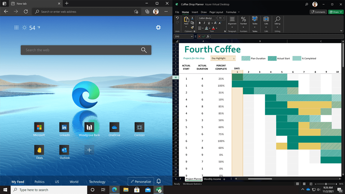 New Azure Virtual Desktop app integration for Windows 10 21H2 desktops