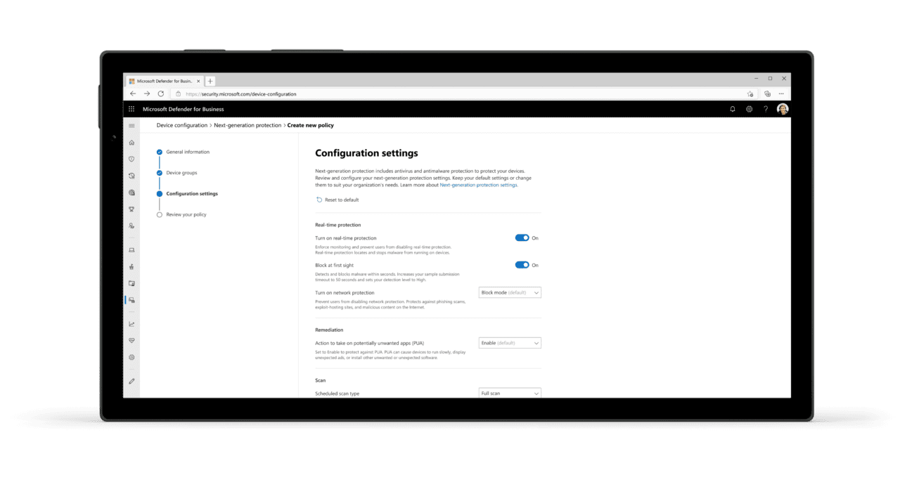 Configuration and deployment - Microsoft Defender for Business