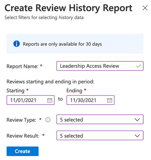 Create view history report