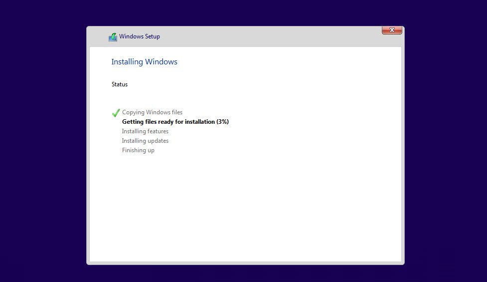 Installing new Windows 11 instance