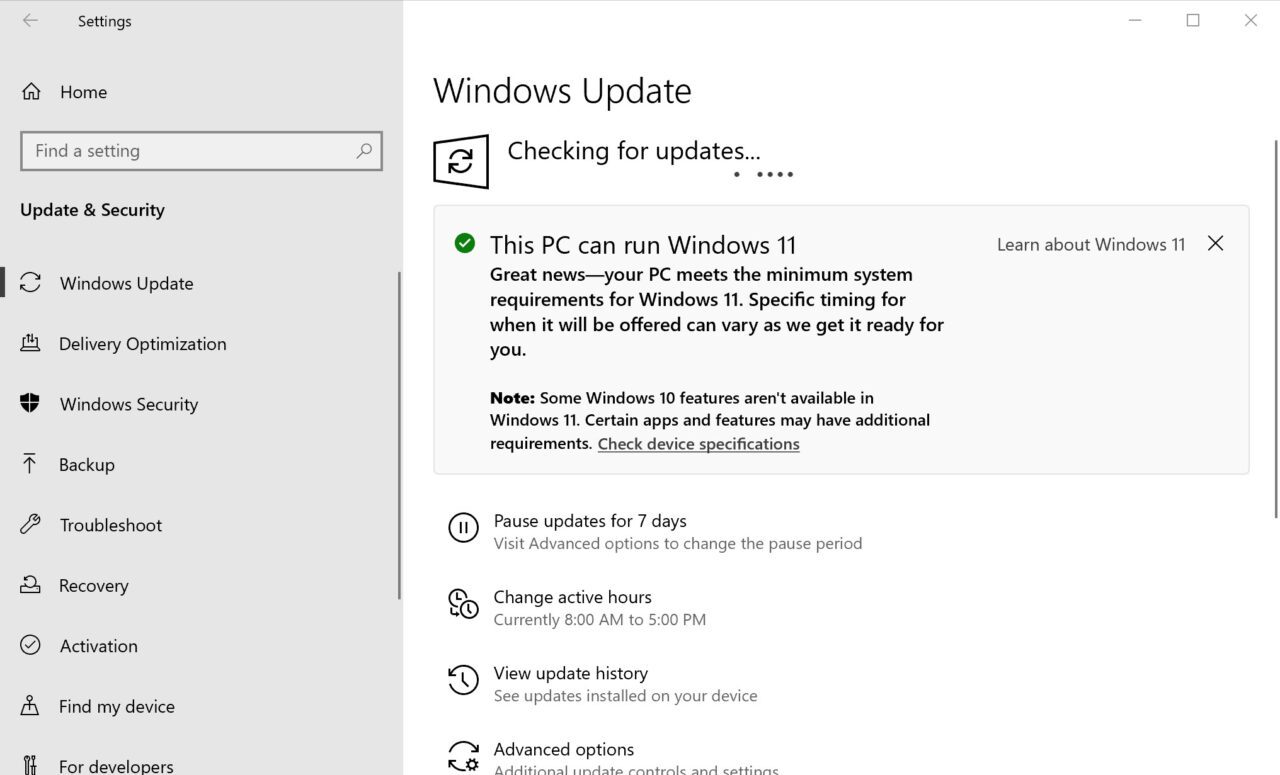Upgrade to Windows 11 using Windows Update in Windows 10
