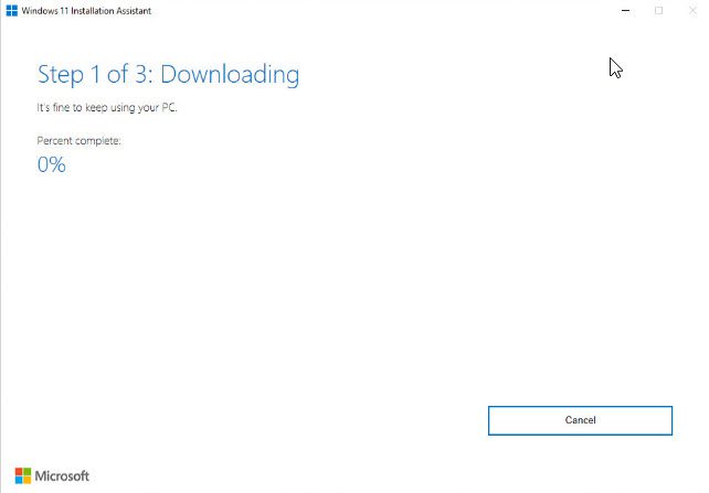 Downloading Windows 11 with the Windows 11 Installation Assistant