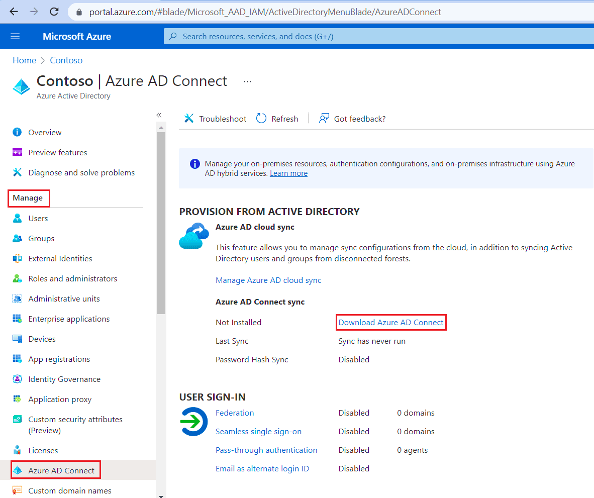 Download Azure AD Connect