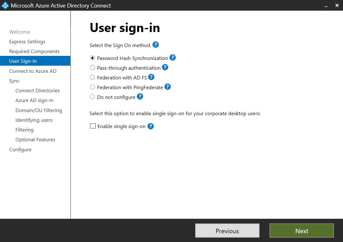 The User Sign-in Screen