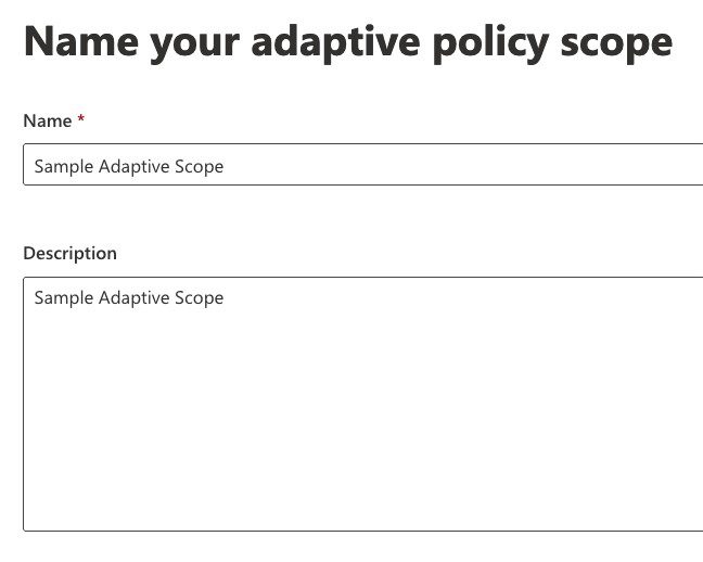 name your adaptive policy scope