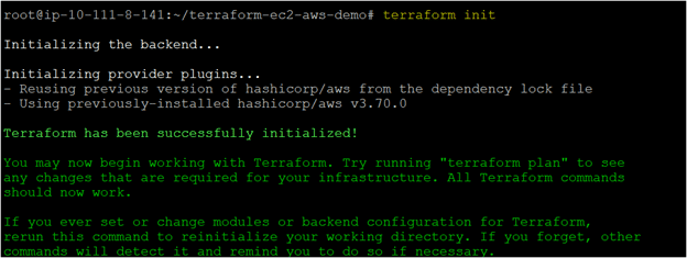 Terraform has been successfully initialized