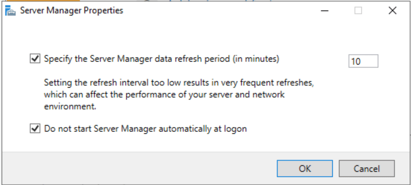 How to prevent Server Manager from loading every time you log on to the server