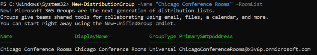 Adding the new "Chicago Conference Rooms" room list