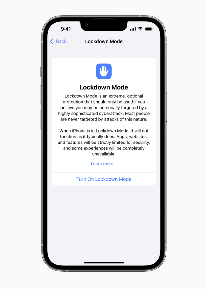 Apple's new Lockdown Mode in iOS 16
